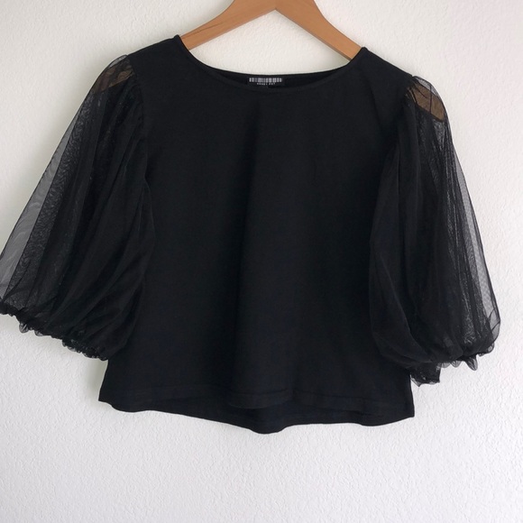 Honeypot Tops - Honeypot black crop top
